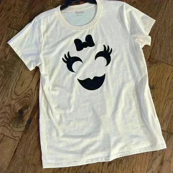 Girly pumpkin face tshirt - Picture 1 of 3